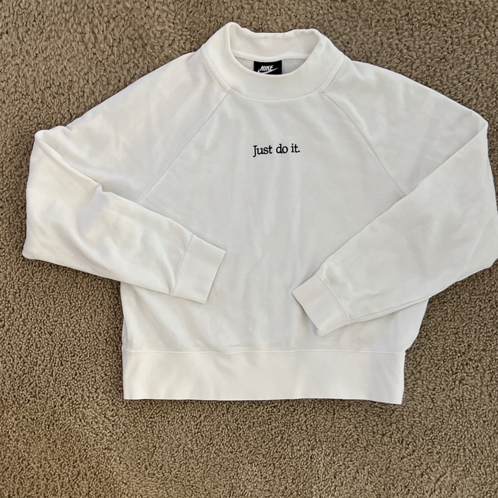 Nike White Just Do Sweatshirt